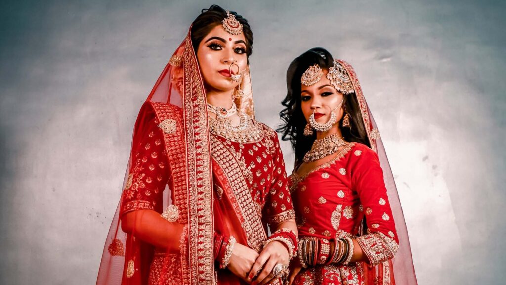 The beauty of the shade red in Indian bridal wear